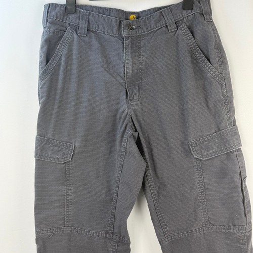 Carhartt Force Relaxed Fit Work Pants Mens 34x32 Gray Cargo Utility - Picture 3 of 9