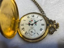 Arnex Vintage 17 Jewels Incabloc Swiss Made Hunting Scene Works