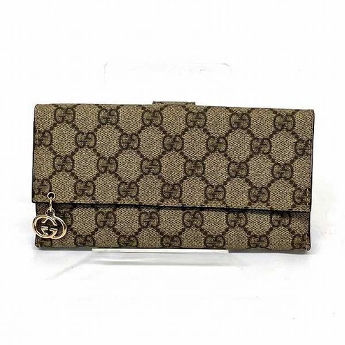 Gucci Gg Supreme 212104 Portefeuille Long Crochet avec Femme Occasion