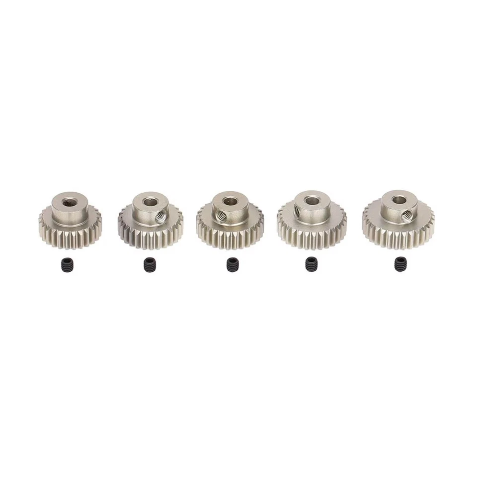 5Pcs 21-25T/26T-30T 48DP Motor Gear Motor For 1/10 RC Car Model Vehicle - Image 2 of 4