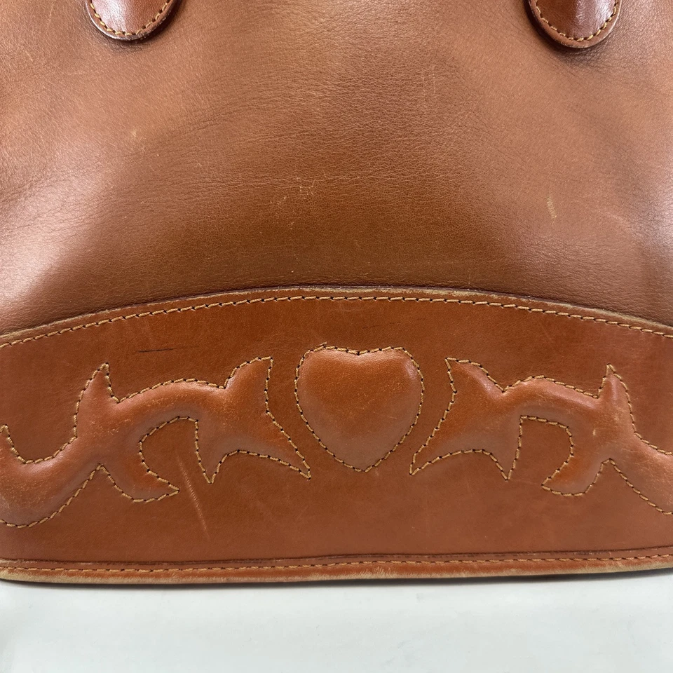 Cartera de cuero genuino Apostrophe estilo occidental bolso de hombro asa trenzada marrón Foto 3 de 4