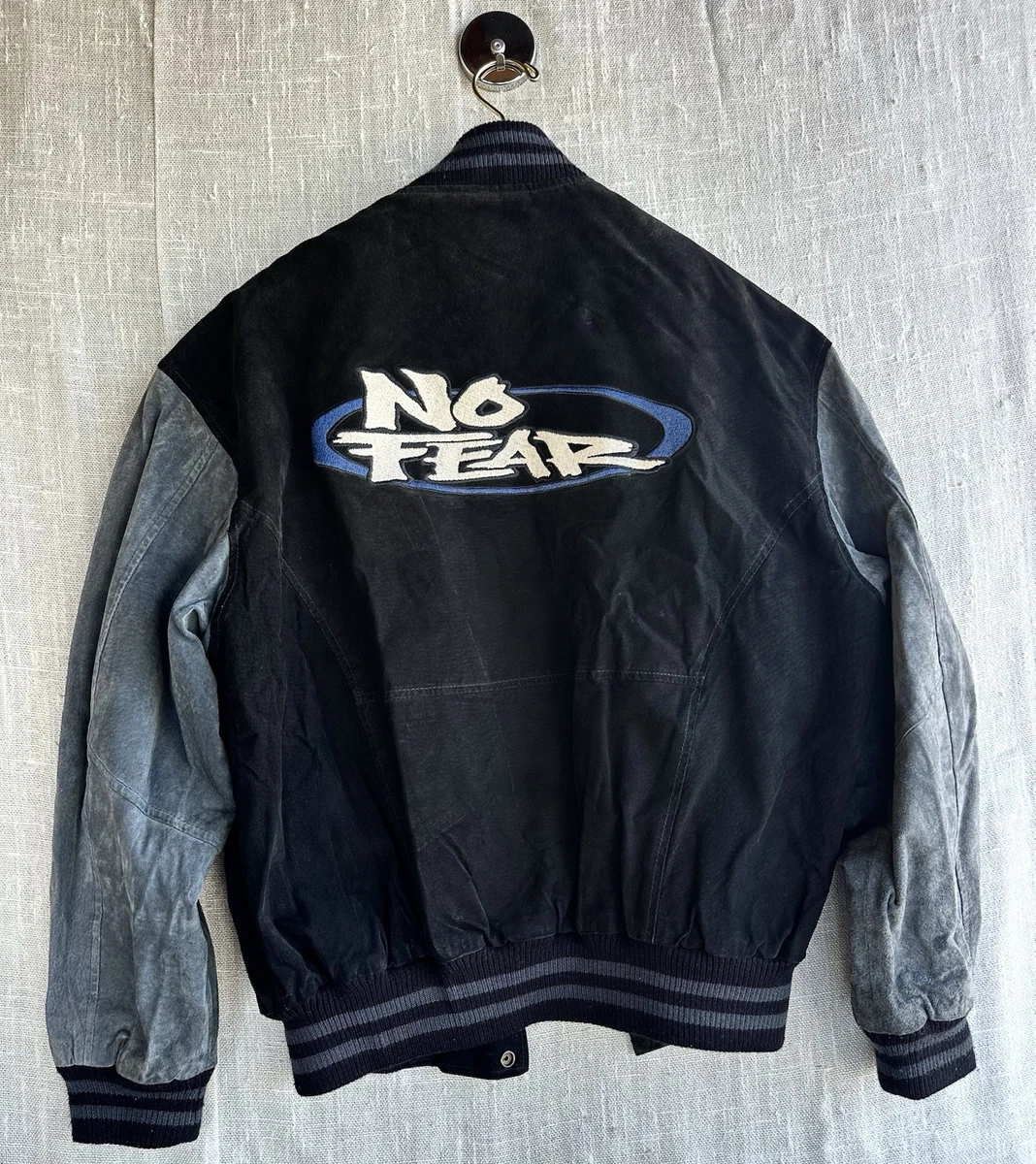 ⭐️古着レア商品　 NO FEAR レザージャケット ブラック/グレー No Fear Jackets for Men | eBay