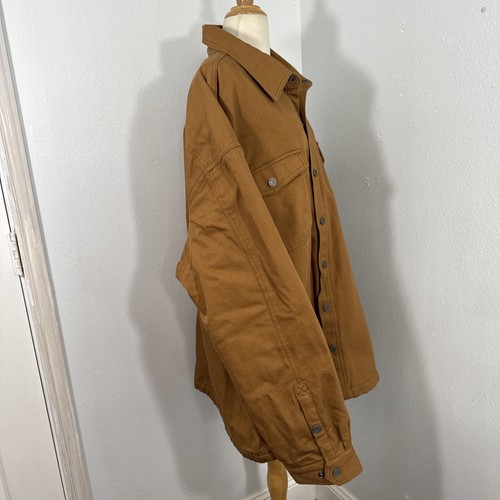Duluth Trading Utility Coat Mens 3XL Brown Canvas Fleece Lined Rugged Workwear - Picture 6 of 15