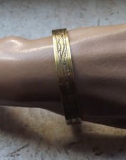 Tolle alte Armspange Keltischer Armreif Wikingerarmreif Messing 12,36 g Ø 6,4 cm