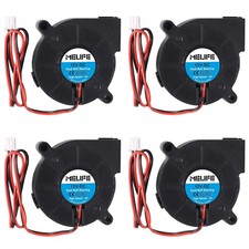 4 Pack Brushless Dual Ball Bearing Blower Fan 12v 5015 Turbine Turbo 50x15mm - H 4 Pack Brushless Dual Ball Bearing Blower Fan 12v 5015 Turbine Turbo 50x15mm - H