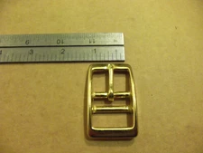 1" Solid Brass Dog Collar / Double Bar Buckle (5 Pack)