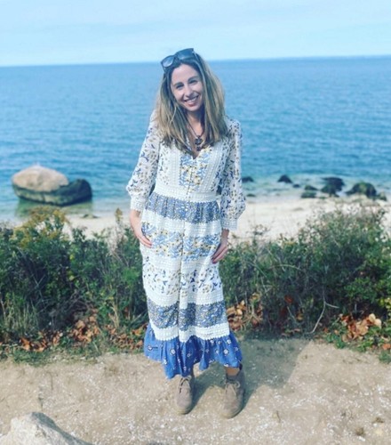 Anthropologie Roberta Midi Dress Floral Prairie Boho Cottagecore Blue White 8 - Picture 7 of 21