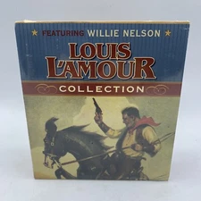 Louis L'Amour Western Collection Audiobook 4 CD Set in Wooden Box Willie Nelson