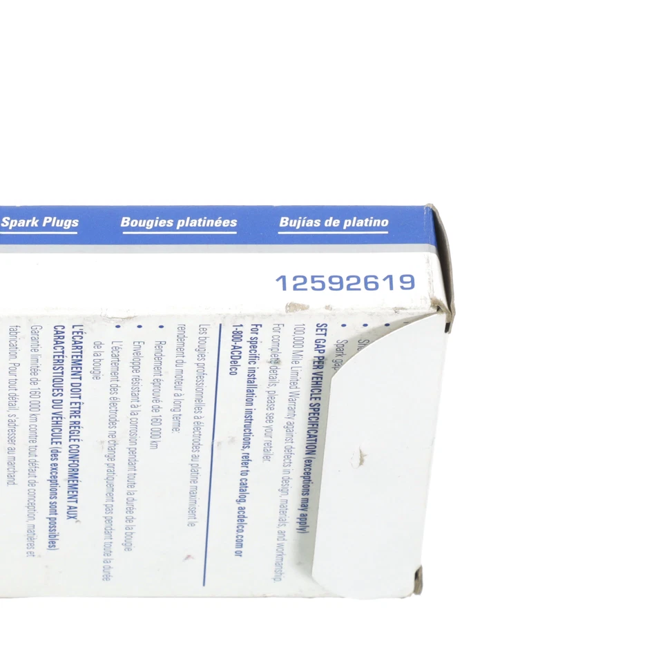 Bujía doble platino genuina GM 2006-2009 Cadillac STS XLR 4,4 L 12592619 Foto 2 de 2