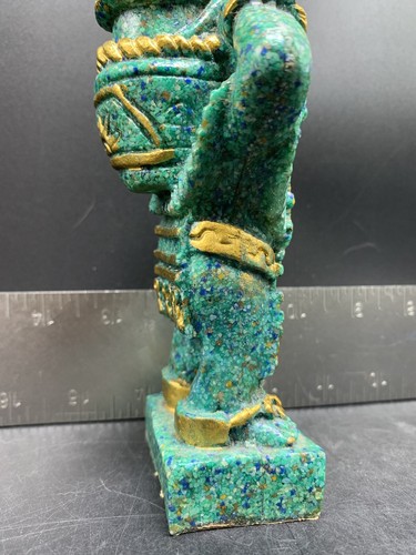 AZTEC Xipe Totec Warrior/Tribal Statue Sculpture Figurine Mayan - Jade Green - Picture 12 of 14