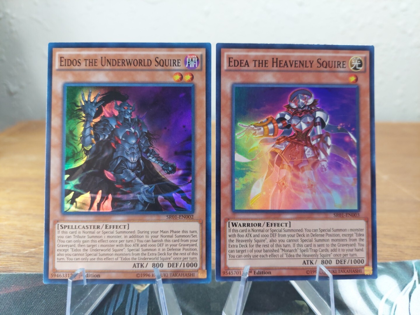 Yugioh SR01 Eidos and Edea Super Rare 1st Edition LP Condition  