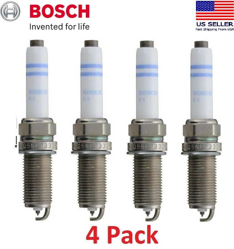 Set of 4 Spark Plugs BOSCH 8160 for Audi Volkswagen 1.8L 2.0L OEM # 06K905601B,
