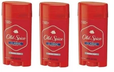 Old Spice Classic Deodorant Stick, Original 3.25 oz each *Three Pack*
