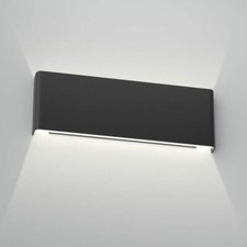 15.8IN BLACK MODERN VANITY LIGHT UP AND DOWN LED VANITY LIGHT FOR BATHROOM WALL