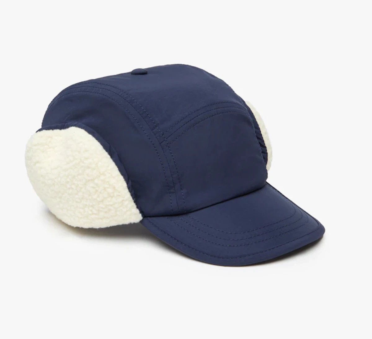 LACOSTE KIDS Polar Fleece Lined Trapper Hat RK0804 166 Marine Sz.6