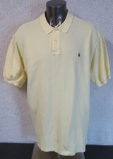 Mens Polo Ralph Lauren Short Sleeve Shirt Yellow Pony Shirt Size XXL MADE IN USA