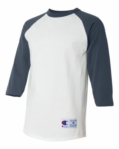 Champion Mens 3/4 Sleeve Raglan Baseball T-Shirt T137 S-3XL CLOSEOUT - Picture 33 of 53