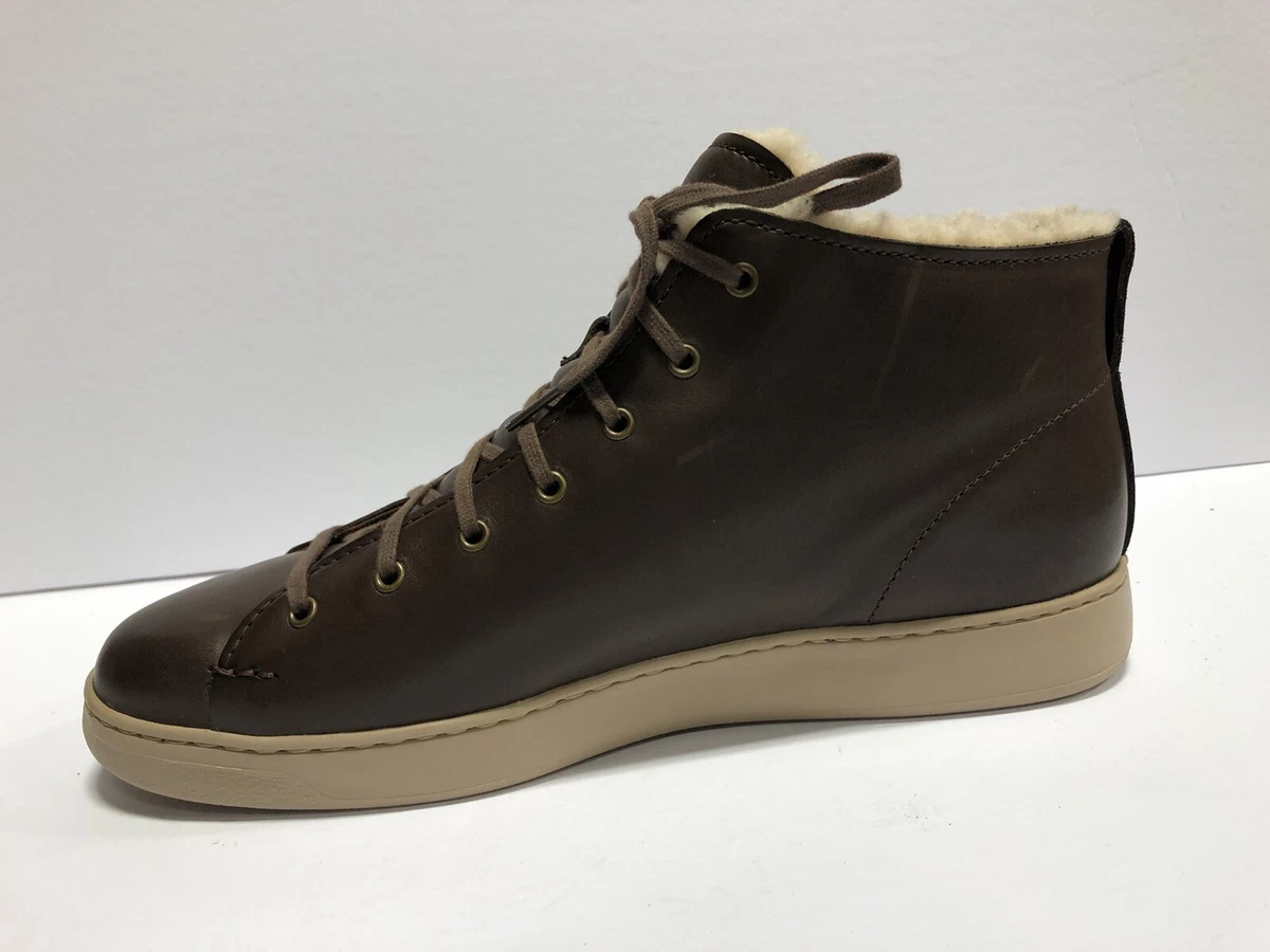UGG Mens Pismo Sneaker Hi Cozy Brown Leather Size 13 M eBay