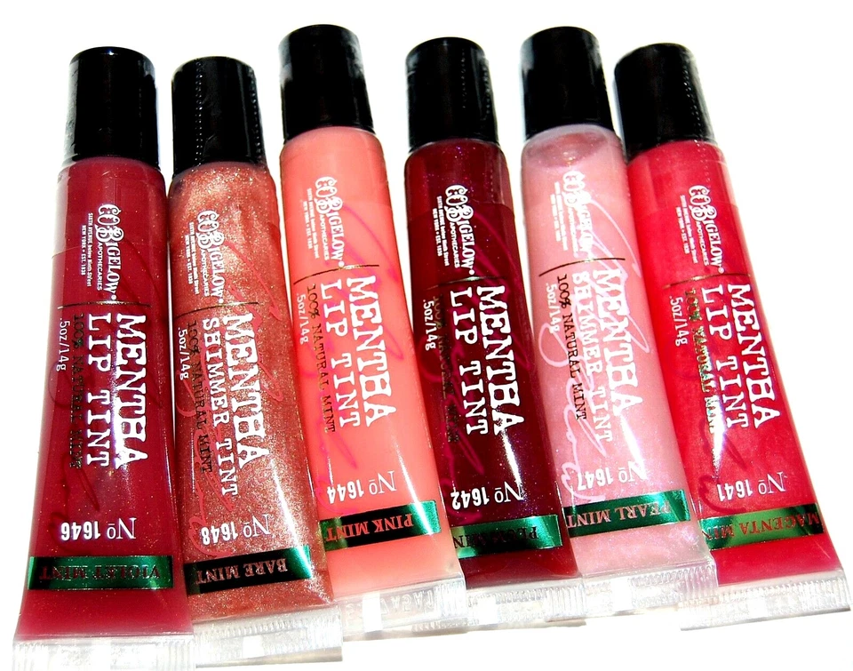 Lote/3 CO BIGELOW MENTHA BÁLSAMO LABIAL TINTE BRILLO Baño Cuerpo Funciona U-Pick Foto 2 de 2