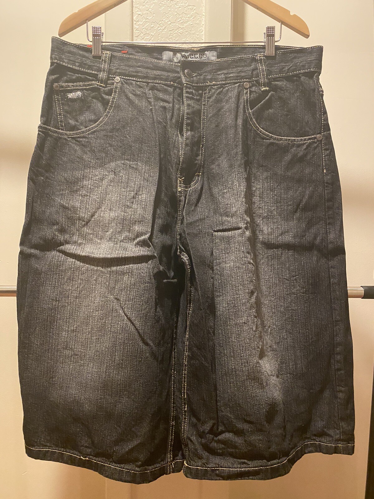 MECCA USA Men's 38 Jean Shorts Black - Gem