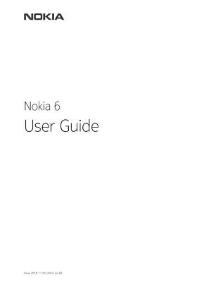 NOKIA 6 VOLLSTÄNDIG GEDRUCKTE BEDIENUNGSANLEITUNG BEDIENUNGSANLEITUNG 75 SEITEN A5