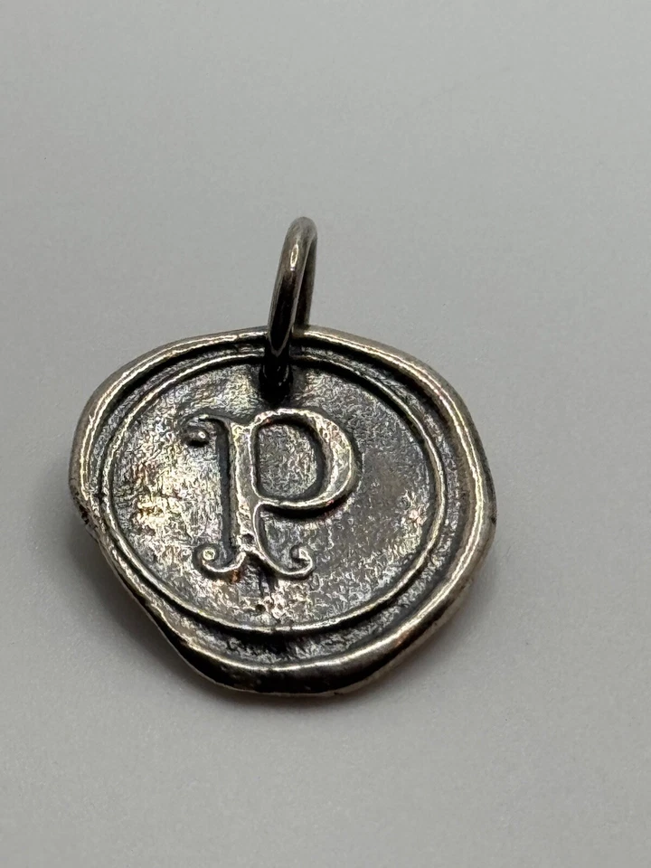 Waxing Poetic Sterling Silver Insignia P Initial Monogram Charm - Image 3 of 4