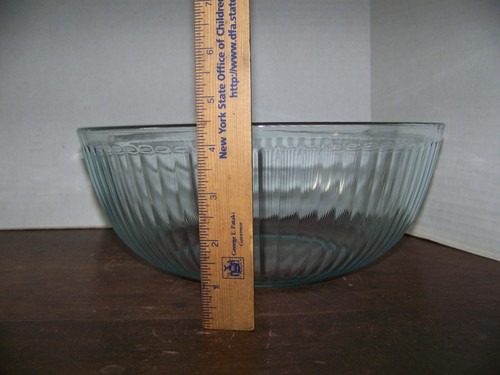x2 VTG Pyrex Clear Glass Bowl Ribbed Large 4.5 qt 7404-s - Picture 10 of 16