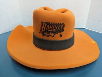 Vintage Rare MILL Buffalo Bandits Pro Lacrosse Huge Foam Hat Cap Orange Fan Team