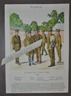 A. Schäfer Original Watercolor Signed Lancashire Infantry Regiment 1916