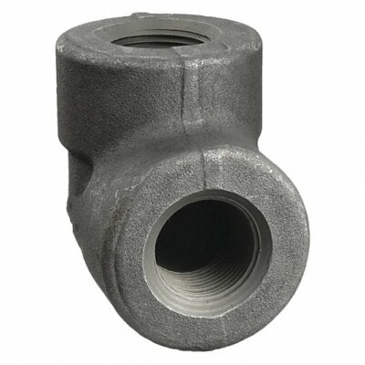 2'' 90 Degree Elbow Black Forged Steel Class 6000 Female NPT Threaded XXS/XXH GAV