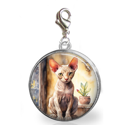 Sphynx Cat Clip On Charm Purse Charm Zipper Pull Sphynx Mom Gift