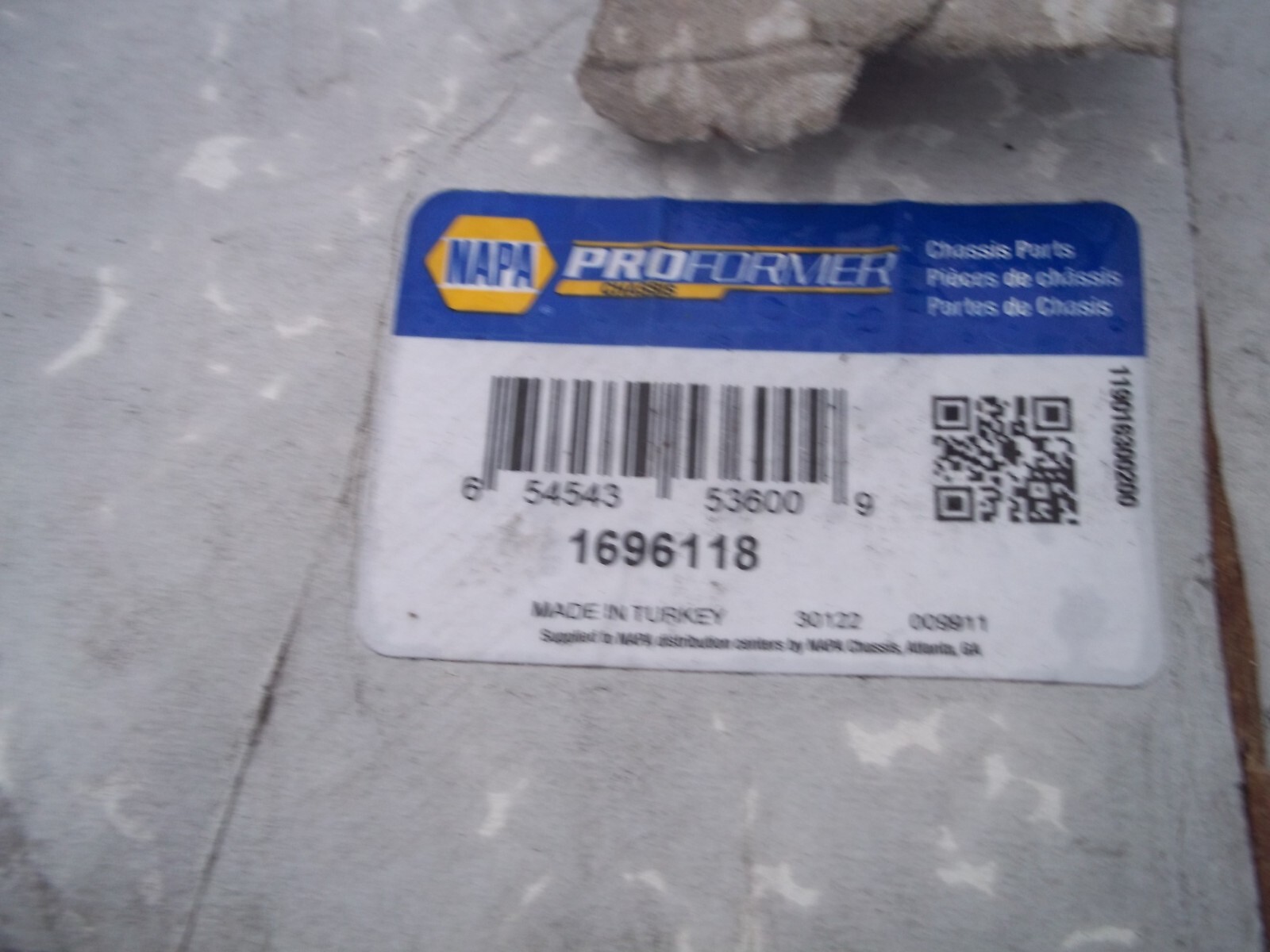 NAPA   PROFORMER  Steering Tie Rod End   P/N  1696118