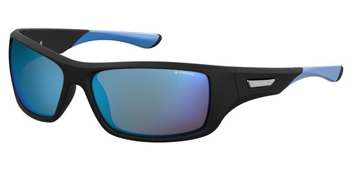 Glasses Polaroid PLD 7013/S EL9 (5X) Black Turquoise/Blue Mirror Polarized