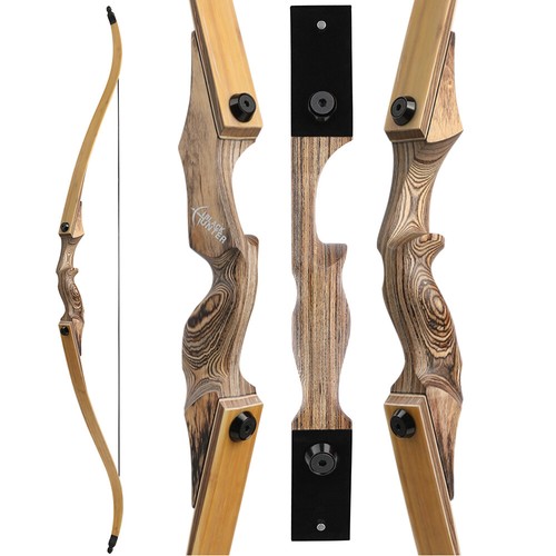 60" Recurvebogen Set Jagdbogen 20-60lbs Takedown Bogenschießen Pfeil Jagd RH LH - Picture 11 of 12