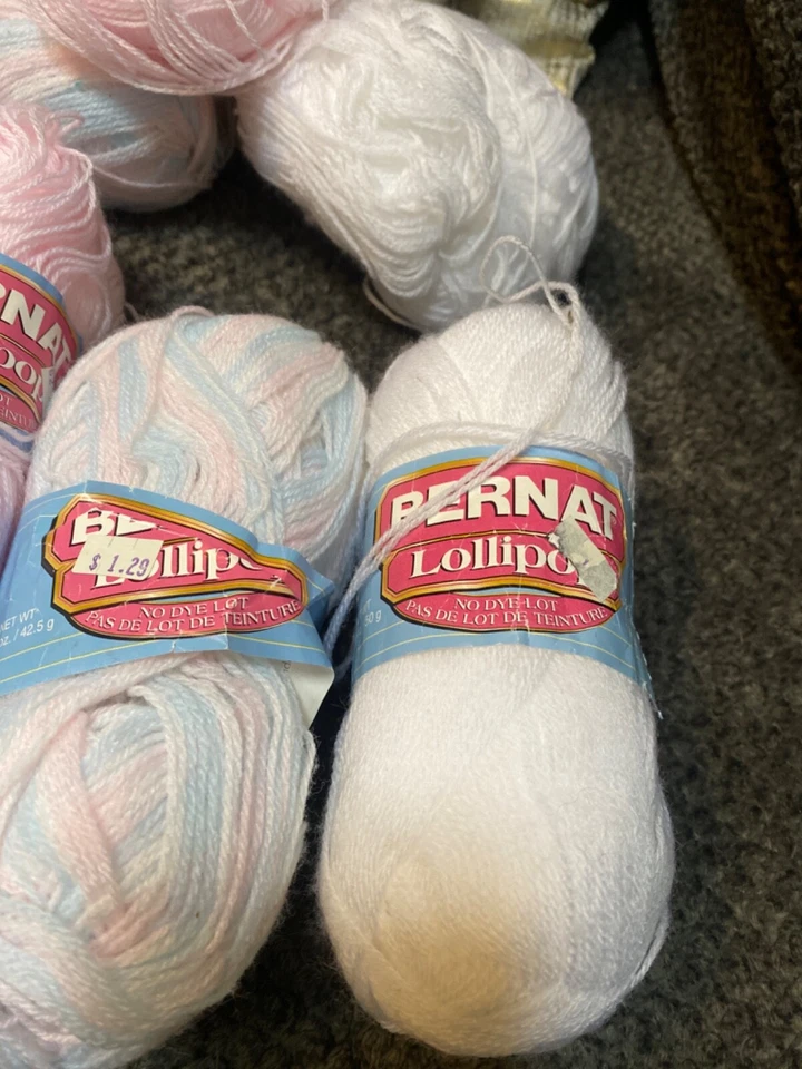 Bucilla Lollipop Yarn Lot Of 9 Acrylic Baby Yarn 1 oz.  - Image 3 of 4