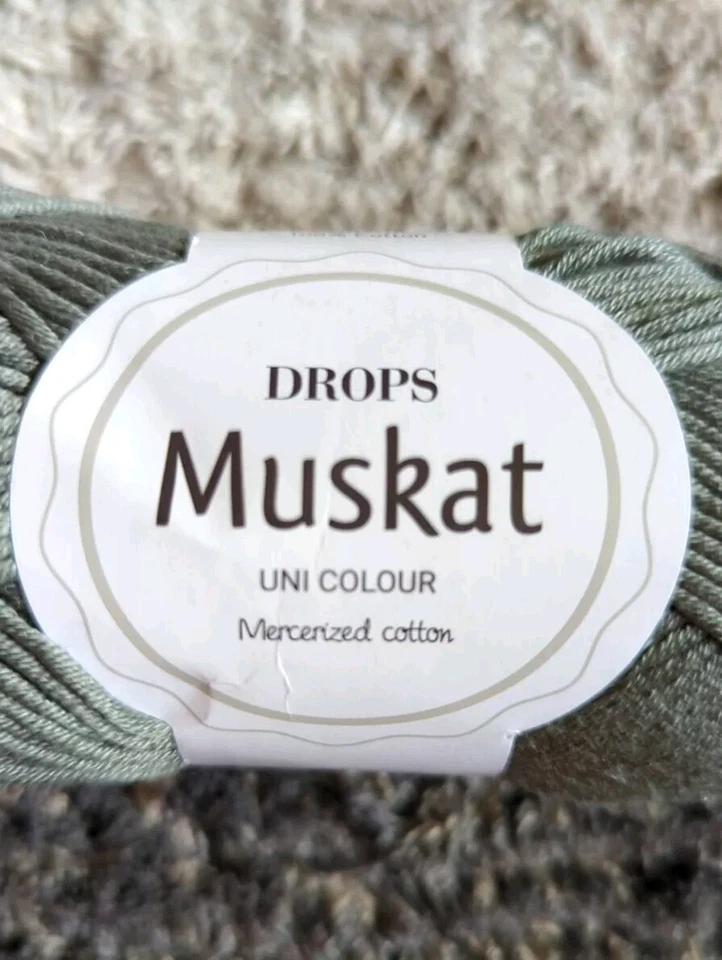 5 Fios DROPS MUSKAT MERCERIZADO 100% ALGODÃO COLORWAYS 05/07/60/90/91 - Imagem 3 de 4