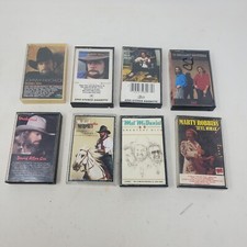 Lot of 8 Classic Country Superstar Cassettes-Paycheck, Haggard, Coe, Robbins