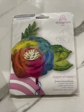 GIANT 30" IRIDESCENT BEAUTIFUL FLOWER SHAPE Balloon New RAINBOW FREE SHIPPING