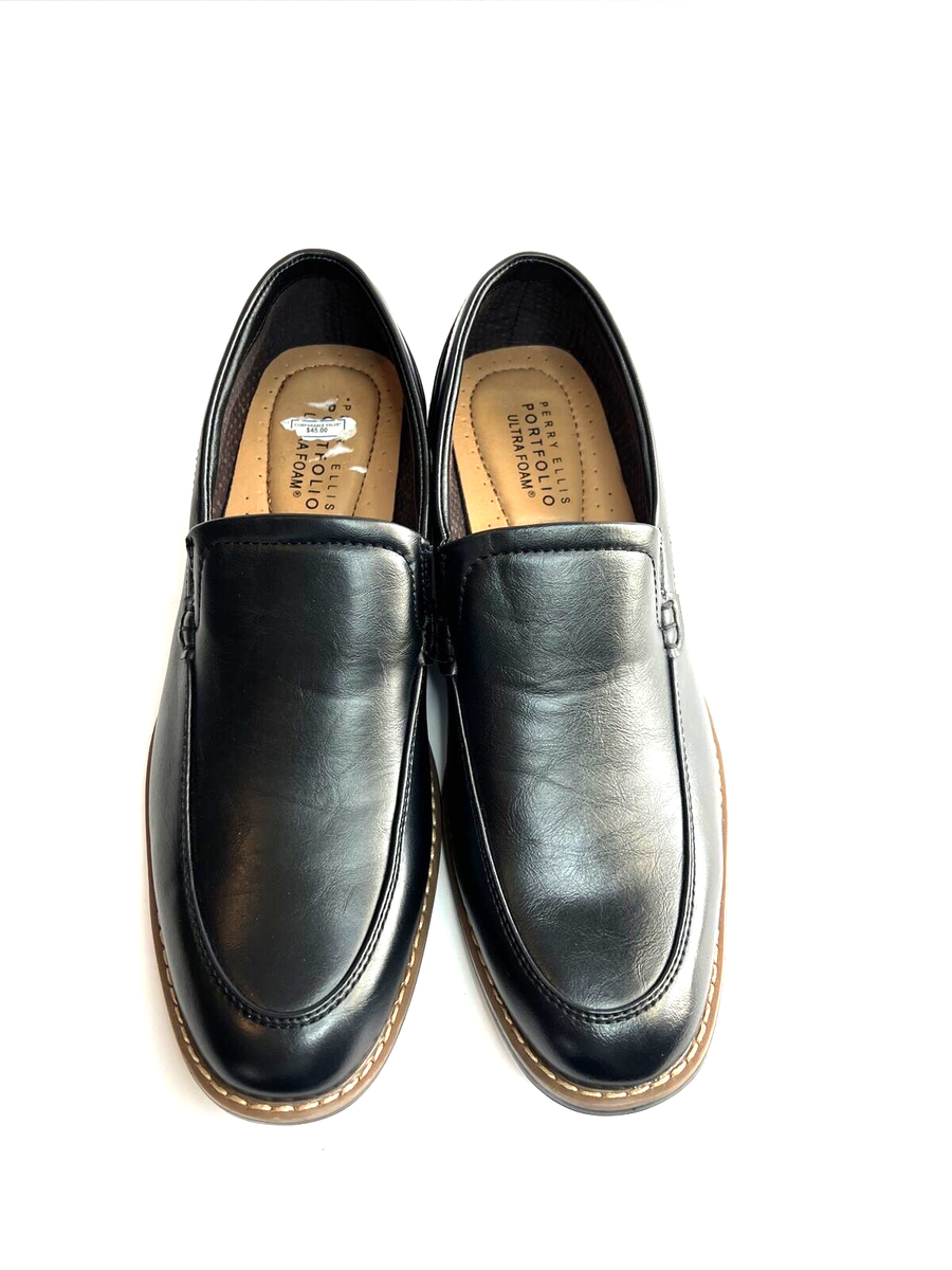 NEW Perry Ellis Portfolio Black Slip On Shoes Loafers Men  display picture 2