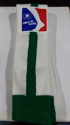 Lot of 11 HOLE-IN-NONE BASEBALL SOCKS - Kelly Green Stripe - Shoe Size 4-10 NEW
