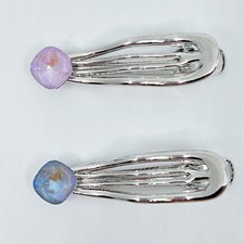 Damen Haarspange Mit Strass-Blume – Antik Silber, Modernes Design, Starker Federclip, Für Alle Frisuren
