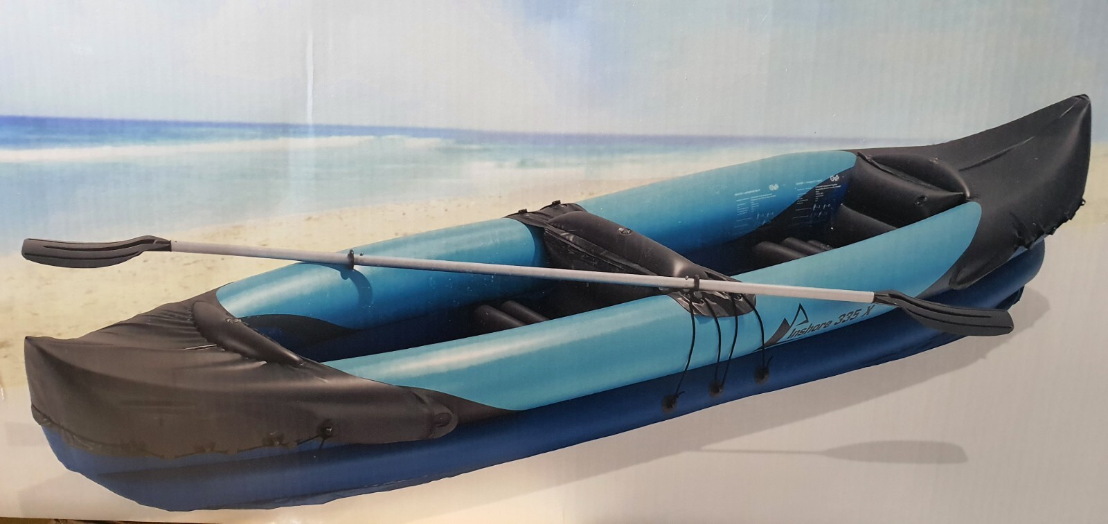 AQUASTIC Cortez 13'5" Aufblasbares Kajak - 2-Personen Hybrid Drop-Stitch, 180kg Tragkraft