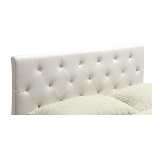 Furniture of America Kylen Faux Leather California King Platform Bed in White