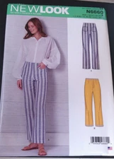 New Look Pattern N6660 Ms High Waisted Pants in 2 Lengths w/Kick Flare Leg 8-20
