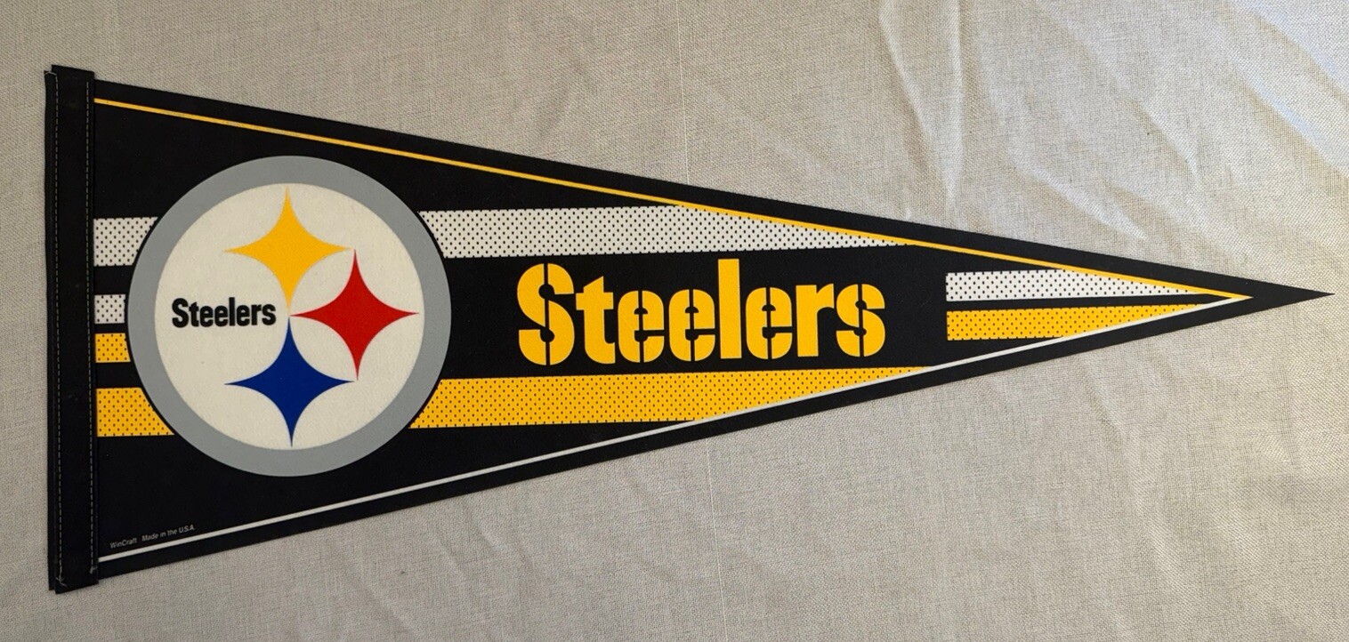 NFL Pittsburgh Steelers 12x30 Roll Go Felt Pennant Football Banner