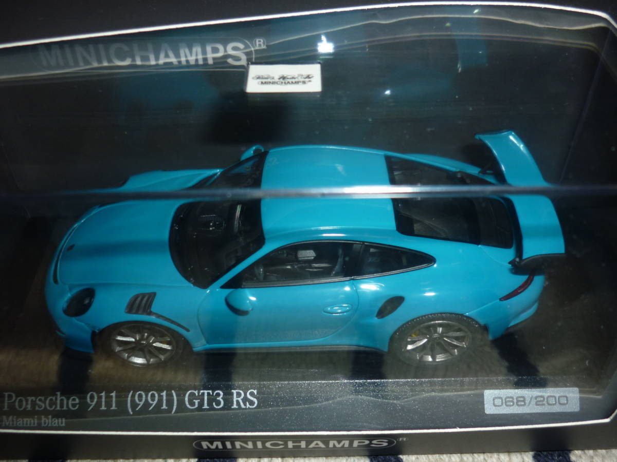 Car.Tima Pma 1/43 Custom Porsche 911 Gt3 Rs 991 Miami Blau Car.Tima Pma 1/43 Custom Porsche 911 Gt3 Rs 991 Miami Blau
