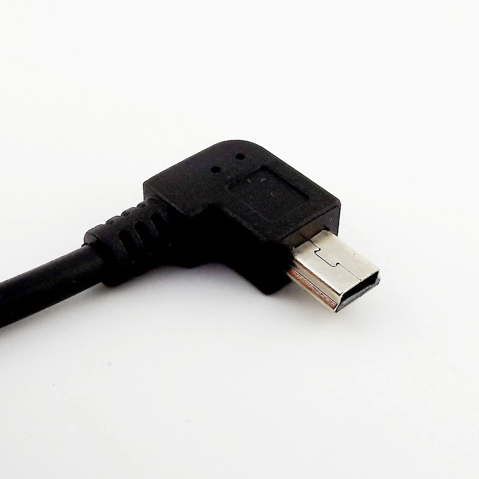 10x Mini USB 5 Pin Female To Male Left Angled Extension Data Adapter Cable Cord - Image 4 of 4