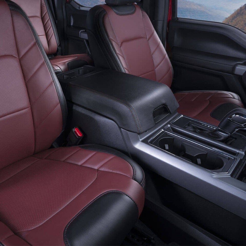 Leather Console Pad Replacement Black Leather Center Console - Foto 10