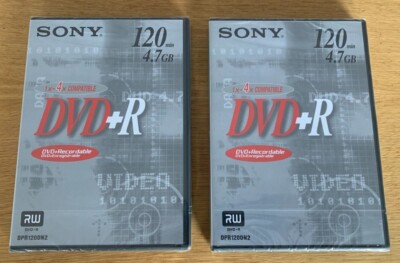 2 Stück SONY DVD+R 120min 4.7 GB 1x-4x compatible, OVP eingeschweißt, s. Fotos