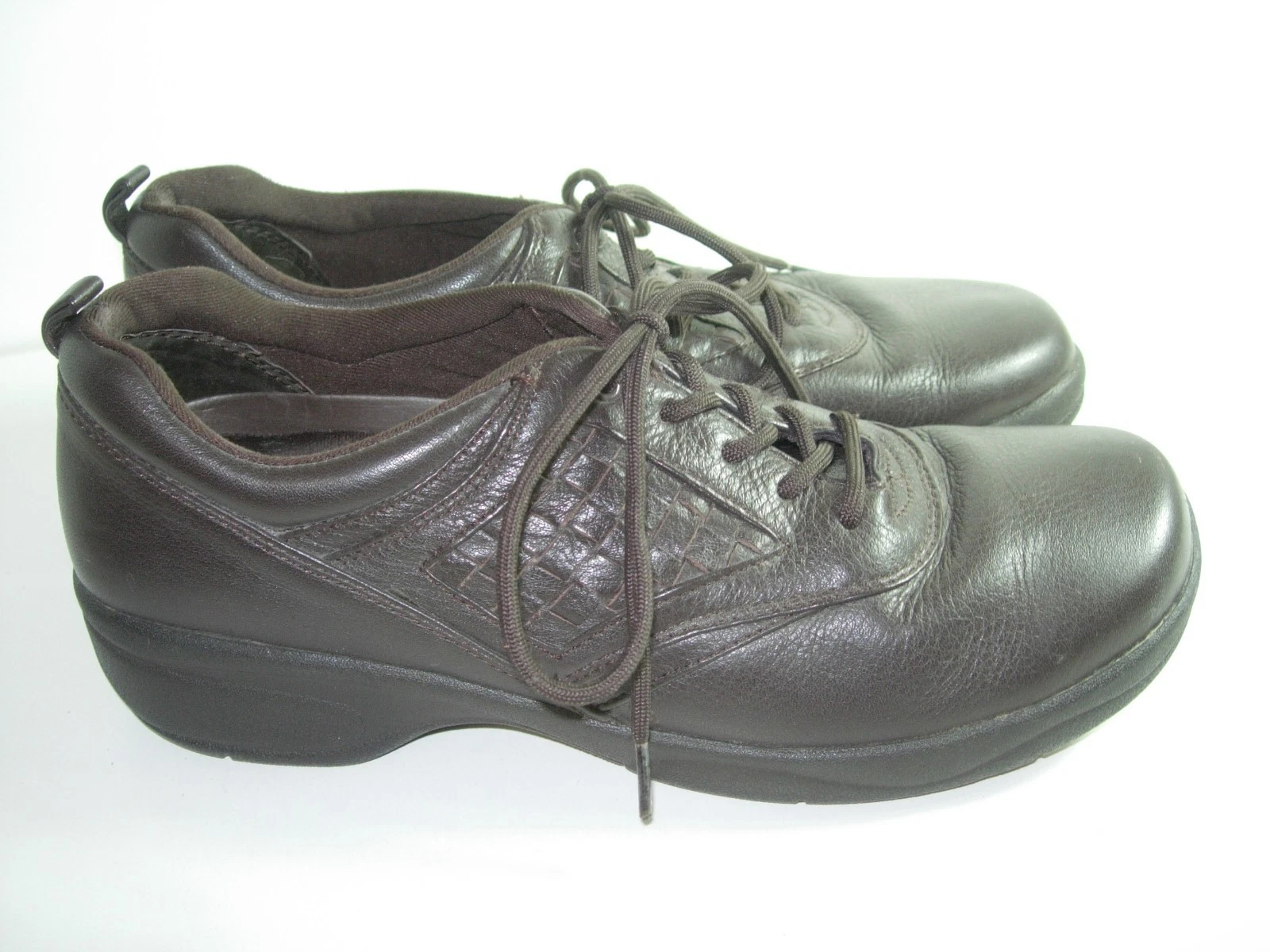 WOMENS BROWN LEATHER SUPREMES WALKING OXFORDS COMFORT CASUAL SHOES SIZE 9 N